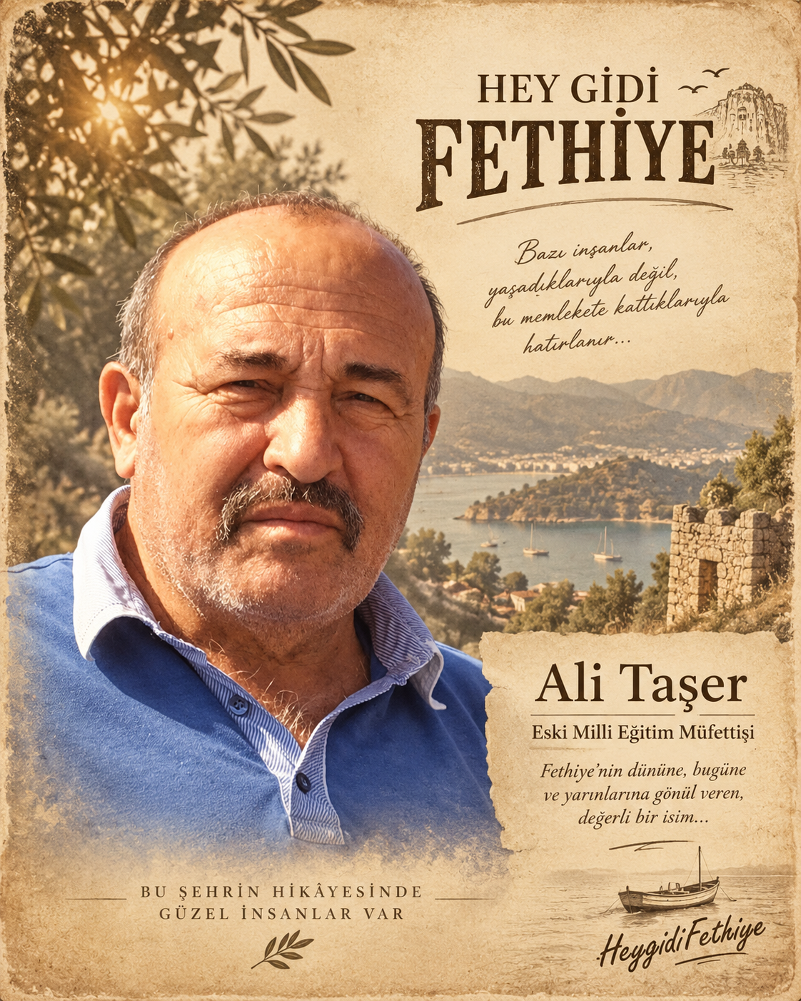 Ali Taşer için hazırlanmış HeygidiFethiye afişi